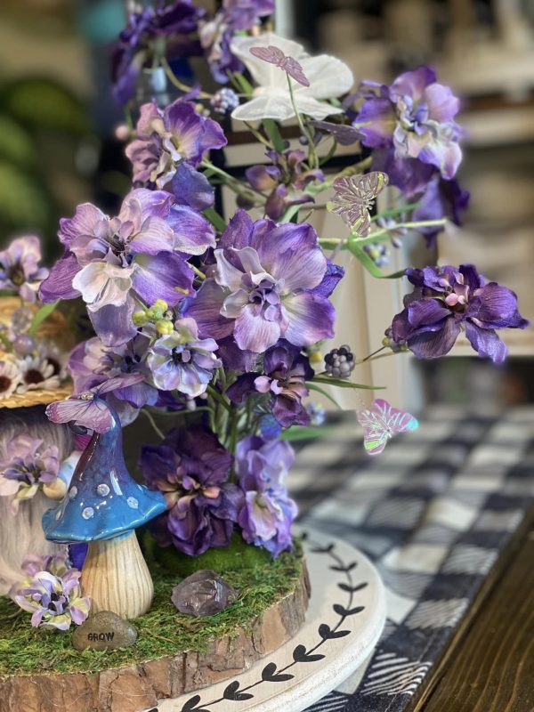 Purple Flower Garden Gnome