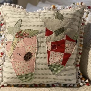 Vintage Strawberries Pillow