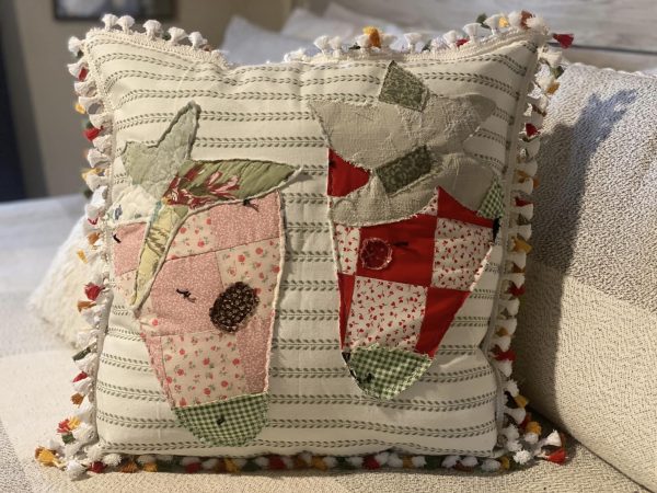 Vintage Strawberries Pillow